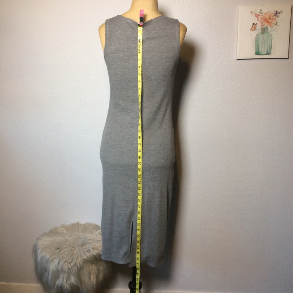 Tokyo Darling Gray Ribbed Tank Dress - Picture 6 of 9